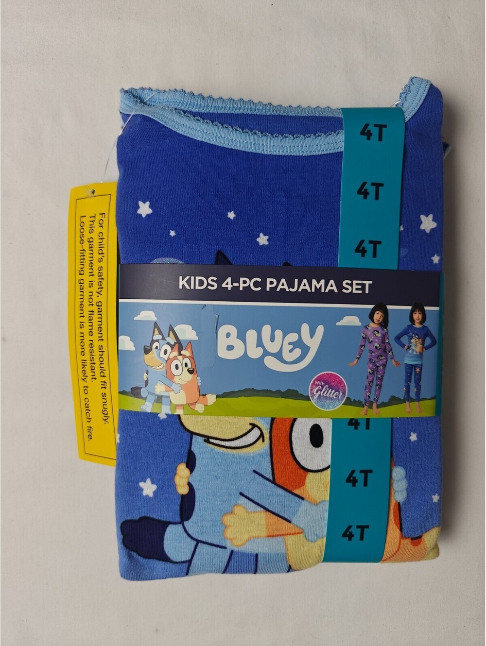 Brand New 4pc Bluey Kids Cotton Pajama Sets - Size 4T